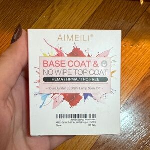 NIB AIMEILI Base Coat & No Wipe Top Coat